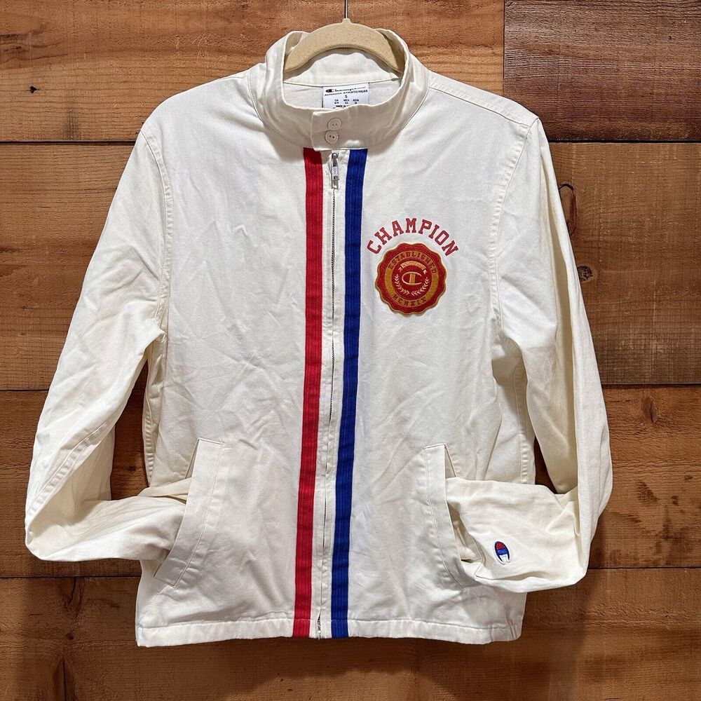 Retro 60's Style Champion Cotton Bomber Jacket men Small 100% cotton Lightweight